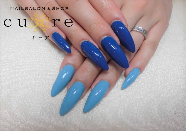 ロングでシンプルネイル|ネイルサロン＆ショップ／ネイルスクール　Ｃｕｒｅ