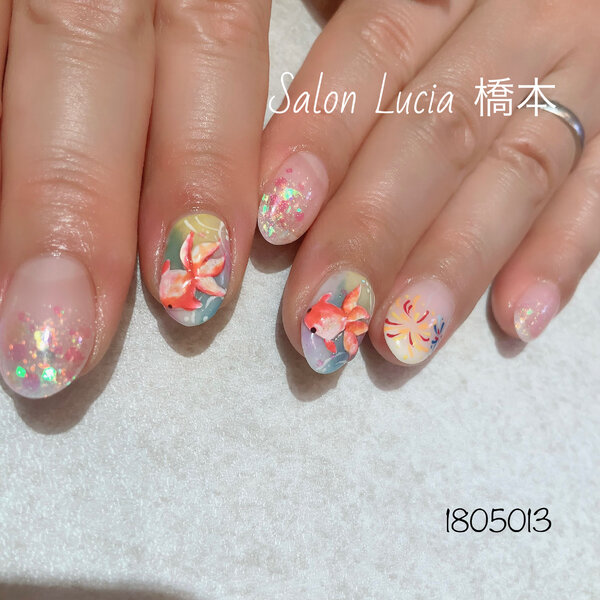 ぷっくり金魚ネイル♪|Lucia