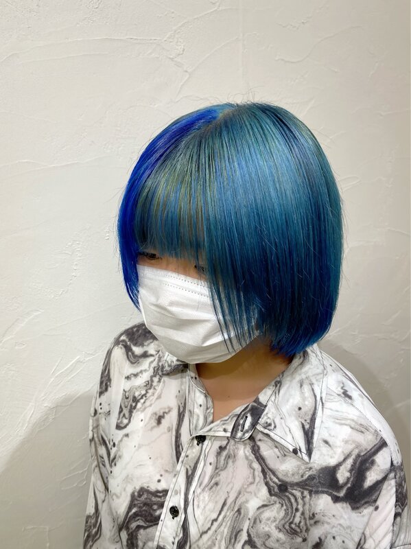 ハイトーン×ネオン系×インナーカラー×ブルー系|Infini-Y’s　ウェルディ長泉店