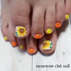 元気色向日葵|モノトーンクラブネイル