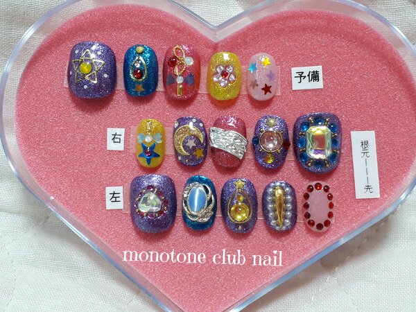 イベントネイル|モノトーンクラブネイル