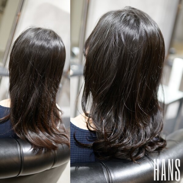 毛先に大きめカール|美容室ＨＡＮＳ　名古屋　伏見