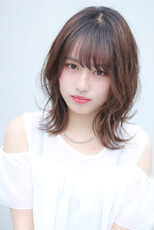 レイヤーをたっぷり入れたエアリーミディスタイル|Hair Make TOP SHAPE