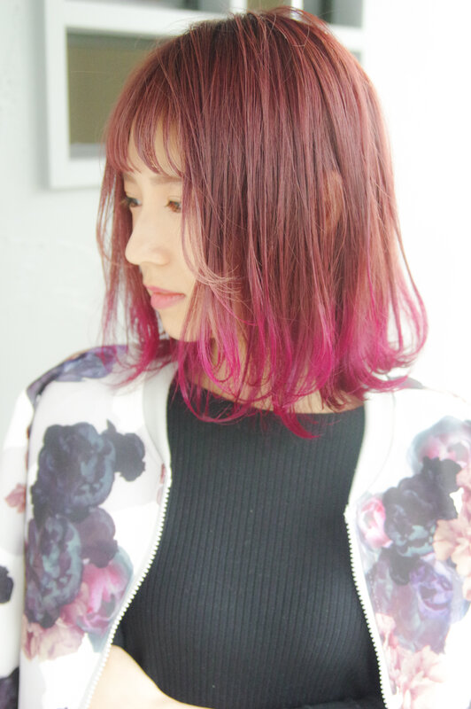 ピンクグラデーションカラー|Hair Make TOP SHAPE