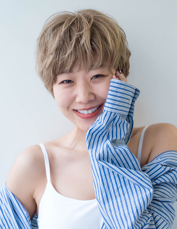 マッシュショートxミルクティーベージュ|Fringe Hair Salon