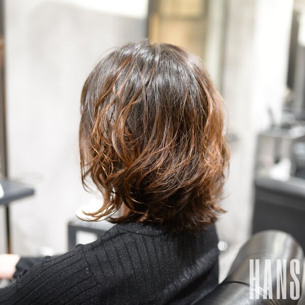 ゆるふわ外ハネパーマ|美容室ＨＡＮＳ　名古屋　伏見
