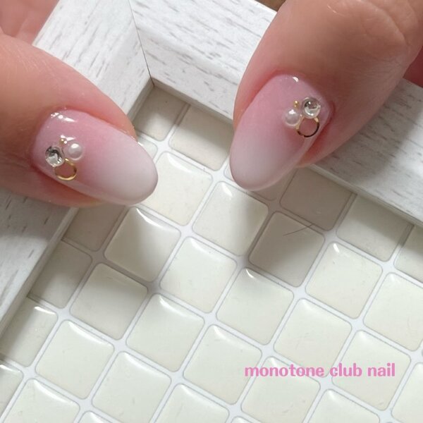エアパラグラデーション|モノトーンクラブネイル