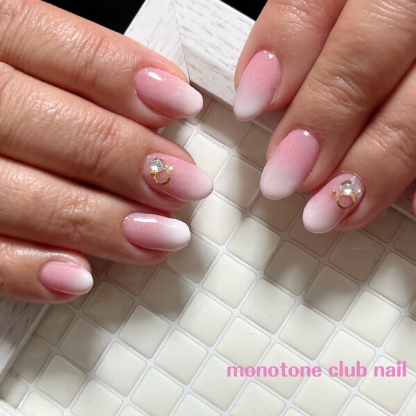 エアパラグラデーション|モノトーンクラブネイル