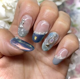 オーロラ夏ネイル|MiMi Mani Minette