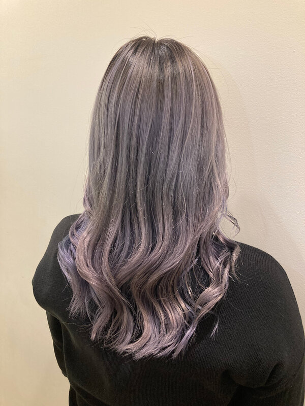 色落ちまで楽しめるシアーパープル|ano たまプラーザ