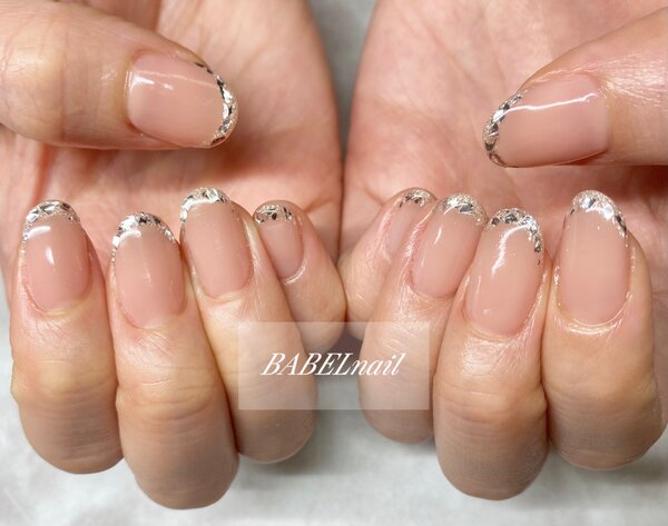 ガラスフレンチ|ネイル&amp;リラクゼーションBABELtotal beauty