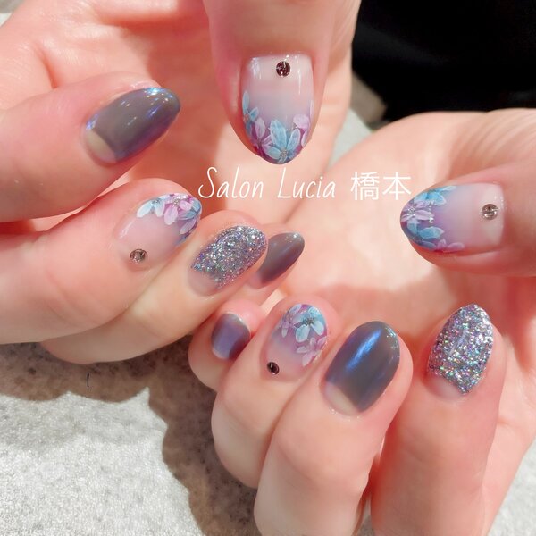 紫陽花ネイル|Lucia