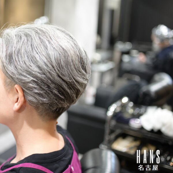 グレーヘアの魅力を最大限にNo.2|美容室ＨＡＮＳ　名古屋　伏見