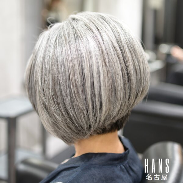 グレーヘアの魅力を最大限にNo.3|美容室ＨＡＮＳ　名古屋　伏見