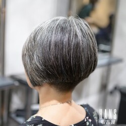 グレーヘアの魅力を最大限にNo.4|美容室ＨＡＮＳ　名古屋　伏見