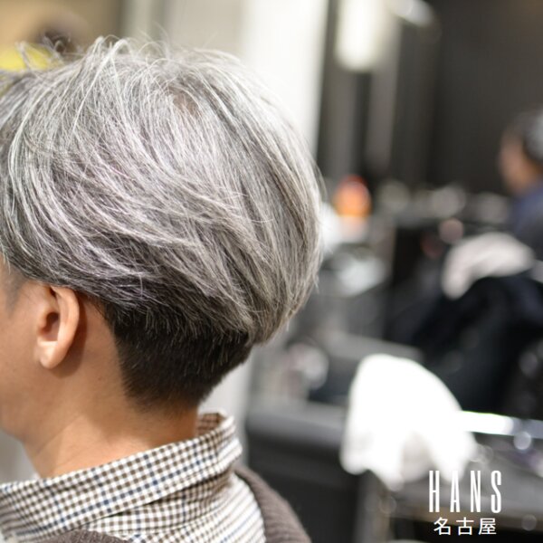 グレーヘアの魅力を最大限にNo.5|美容室ＨＡＮＳ　名古屋　伏見