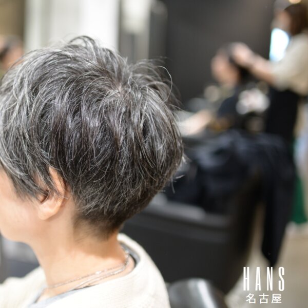 グレーヘアの魅力を最大限にNo.6|美容室ＨＡＮＳ　名古屋　伏見
