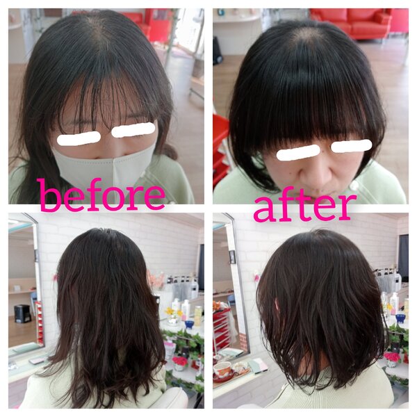 #クロスパーマ|HairSalonPino