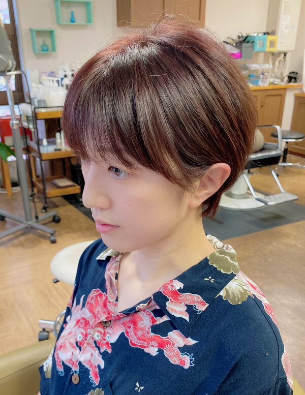 面長さんにオススメの丸みショート|Fringe Hair Salon