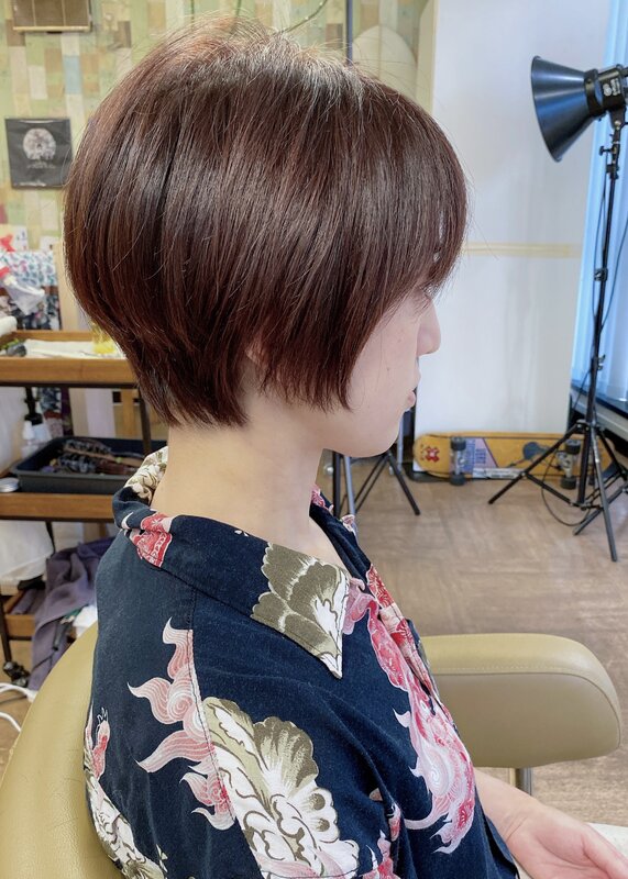 面長さんにオススメの丸みショート|Fringe Hair Salon