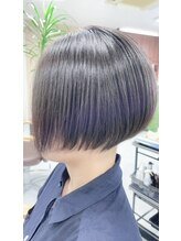 20代30代40代黒髪前下がりショートボブ丸みショート|Hair Make TOP SHAPE