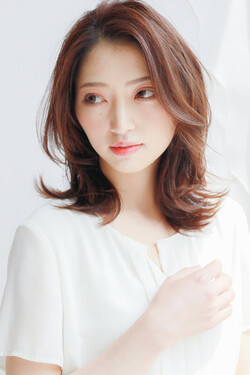 大人かわいい小顔ナチュラルレイヤーボブ/20代30代40代50代