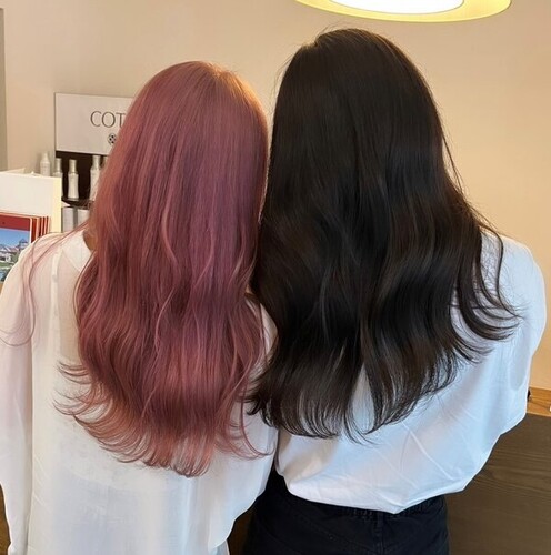 ペールピンク＆グレーアッシュ