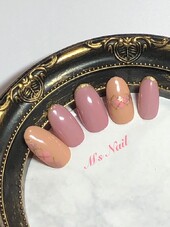ワンカラー×アーガイルチェック|M's Nail