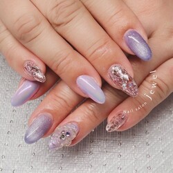 【ハンド】オーロラミラーネイル|Nailsalon Jewel