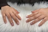 ハンド定額デザイン「淡いピンクにマーブル」|Nail Salon Linda