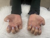 ハンド 定額デザイン 「パープルとお花の組み合わせがかわいい！」|Nail Salon Linda
