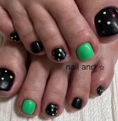 2色＋8本アート|Nail and star