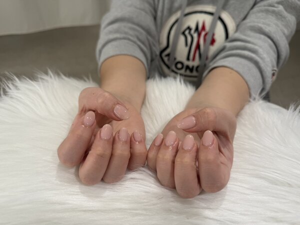 「ハンド ワンカラー」オフィスネイルの王道はこの色！ ナチュラルピンクカラー!|Nail Salon Linda