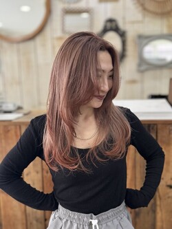 エンドカラー×くすみオレンジベージュ