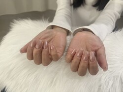 「ハンド ラメワンカラー＋長さだし10本」ラメワンカラーで繊細な輝きに！|Nail Salon Linda