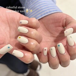 アイボリ×カラフルストーン|je belle 三鷹店