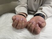 「ハンド グラデーション」ほんのりパープルグラデーションの仕上がり！|Nail Salon Linda
