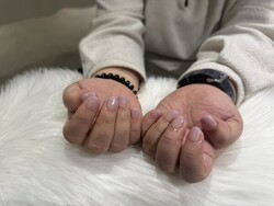 「ハンド グラデーション」ほんのりパープルグラデーションの仕上がり！|Nail Salon Linda