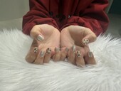 「ハンド ライトコース」 (60分 アート、ストーン、シールつけ放題） レオパードにラメが映えて可愛い！|Nail Salon Linda