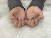 「ハンド 定額デザイン」 シアーグレーでおしゃれな雰囲気です！！|Nail Salon Linda