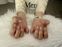 「ハンドケア クリア仕上げ クリアネイル仕上げ職場が厳しい方にもピッタリ！！ ケアをきちんとすると、綺麗な印象になります|Nail Salon Linda