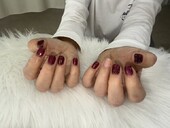 「ハンド マグネットワンカラー」深みのあるピンクレッド！　|Nail Salon Linda