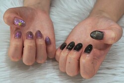 「ハンド ミドルコース」 (90分 アート、ストーン、シールつけ放題） 概念ネイル！推し活にもピッタリです|Nail Salon Linda