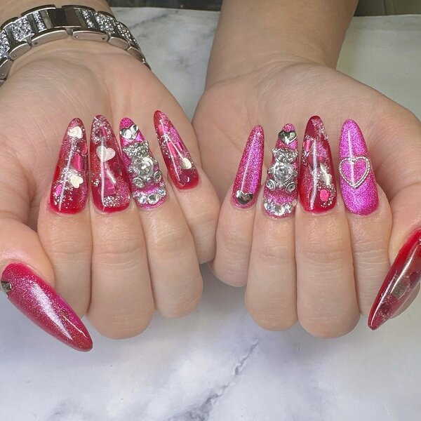 カラーとハート|nailsalon-haru-