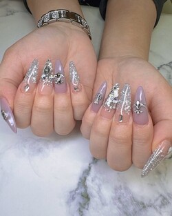 キラキラとクロム|nailsalon-haru-