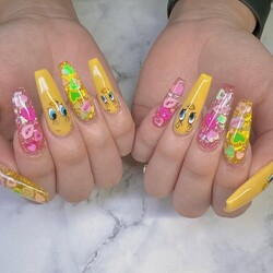 トゥイーティーと埋め込みスカルプ|nailsalon-haru-