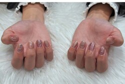 「ハンド ミドルコース」(90分 アート、ストーン、シールつけ放題） マグネットカラーを使ったニュアンスネイル！ 卒業式|Nail Salon Linda