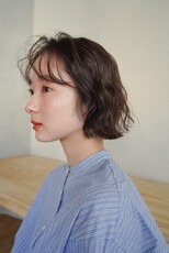 大人っぽいくしゃっとボブパーマ|tas