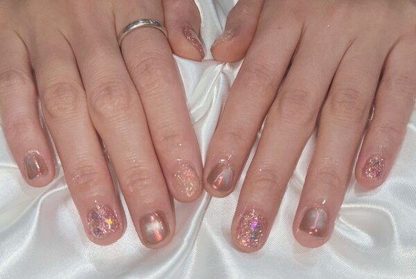 「ハンド ミドルコース」(90分 アート、ストーン、シールつけ放題） オレンジ、盛りだくさん！ ビタミンカラー！！|Nail Salon Linda