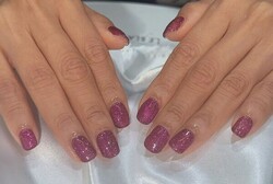 「ハンド マグネット ワンカラー」バイオレットピンクのマグネットで上品な仕上がりに！|Nail Salon Linda